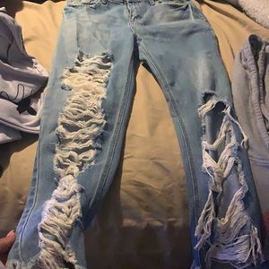 distressed mom jeans